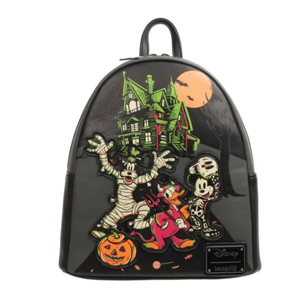 Loungefly Disney 100 Trick‎ or Treaters Glow in the Dark Mini Backpack